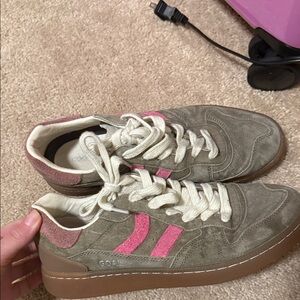 Coolway Olive and Pink Sneakers